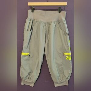 Zumba Fitness Gray Pants with Neon Highlights